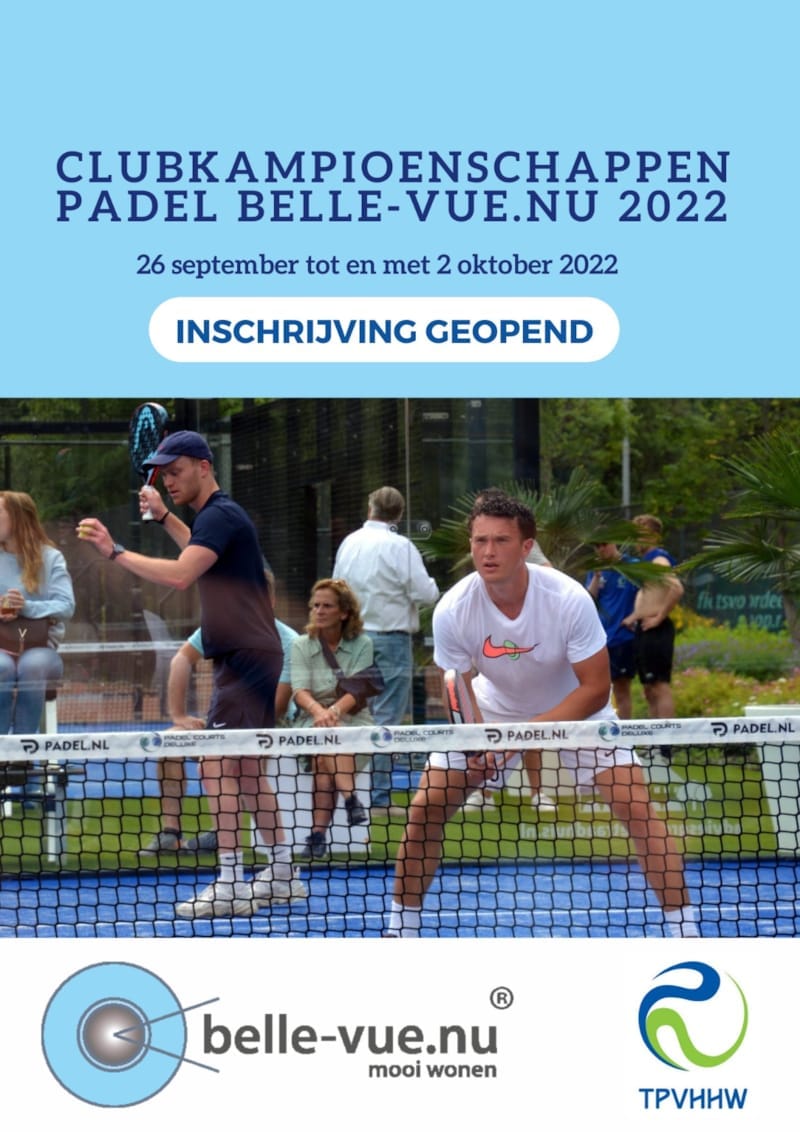 Clubkampioenschappen Padel Belle-Vue.nu 2022